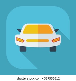 Flat modern design with shadow icons car