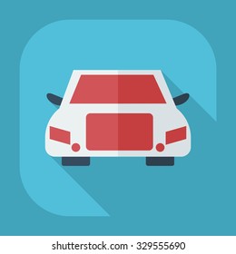 Flat modern design with shadow icons car
