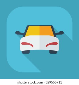 Flat modern design with shadow icons car
