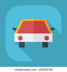 Flat modern design with shadow icons car