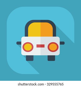 Flat modern design with shadow icons car
