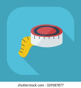 Flat modern design with shadow icons tape