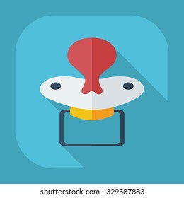 Flat modern design with shadow icons soother