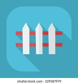 Flat modern design with shadow icons fence