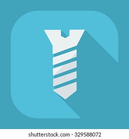 Flat modern design with shadow icons screw