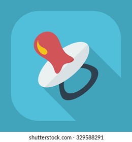 Flat modern design with shadow icons soother