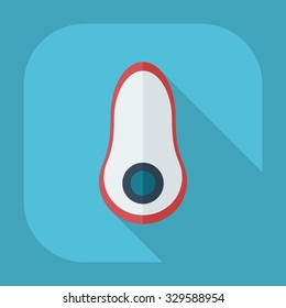 Flat modern design with shadow icons steak