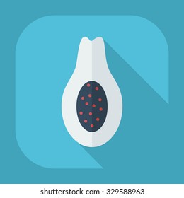 Flat modern design with shadow icons avocado
