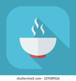 Flat modern design with shadow icons steak