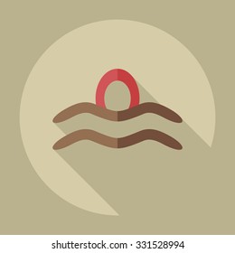 Flat modern design with shadow icons scales