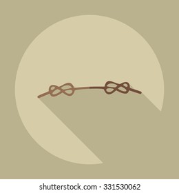 Flat modern design with shadow icons marine rope
