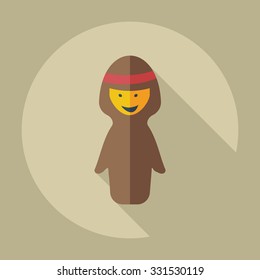 Flat modern design with shadow icons islam