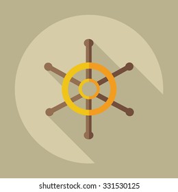 Flat modern design with shadow icons wheel