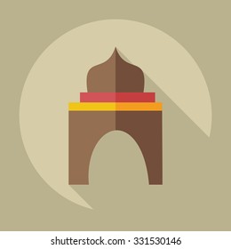 Flat modern design with shadow icons mosque