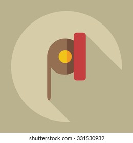 Flat modern design with shadow icons toilet paper