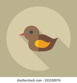 Flat modern design with shadow icons duck bath