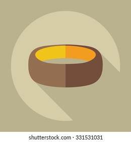 Flat modern design with shadow icons bijouterie