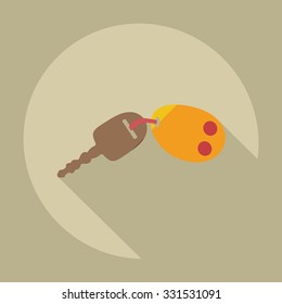 Flat modern design with shadow icons the keys