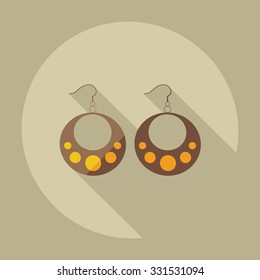 Flat modern design with shadow icons bijouterie