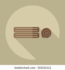 Flat modern design with shadow icons towel
