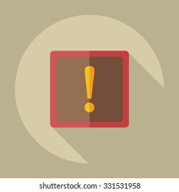 Flat modern design with shadow icons warning 