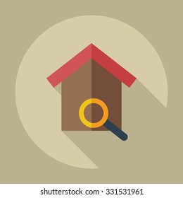 Flat modern design with shadow icons nesting box