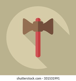 Flat modern design with shadow icons axe