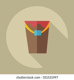 Flat modern design with shadow icons paint bucket