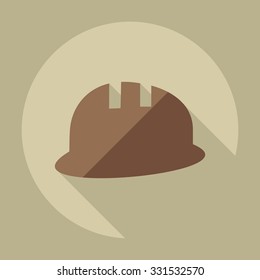 Flat modern design with shadow icons hard hat