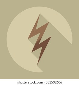 Flat modern design with shadow icons warning