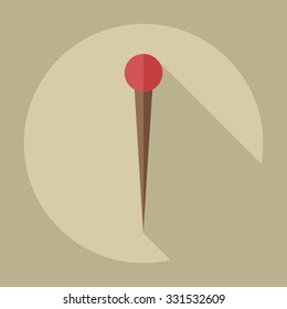 Flat modern design with shadow icons needle