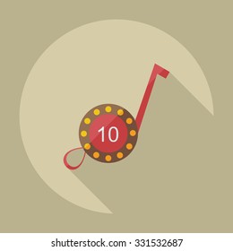 Flat modern design with shadow icons tape