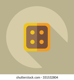 Flat modern design with shadow icons button