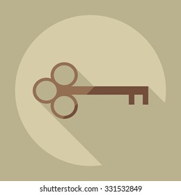 Flat modern design with shadow icons key