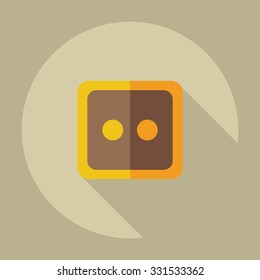 Flat modern design with shadow icons button