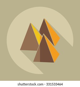 Flat modern design with shadow icons pyramid