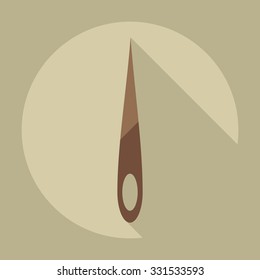Flat modern design with shadow icons needle
