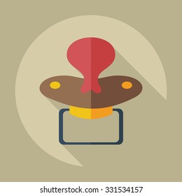 Flat modern design with shadow icons soother