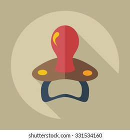 Flat modern design with shadow icons soother