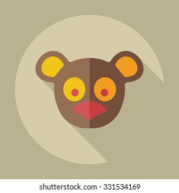 Flat modern design with shadow icons pandas