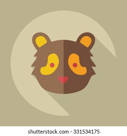 Flat modern design with shadow icons pandas