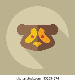 Flat modern design with shadow icons pandas