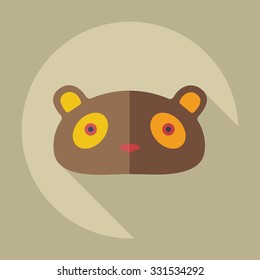 Flat modern design with shadow icons pandas