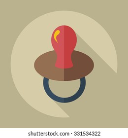Flat modern design with shadow icons soother