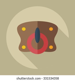 Flat modern design with shadow icons soother