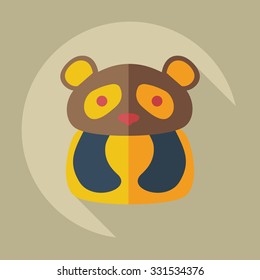 Flat modern design with shadow icons pandas