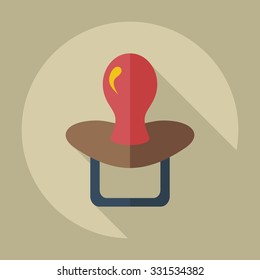 Flat modern design with shadow icons soother