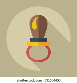 Flat modern design with shadow icons soother