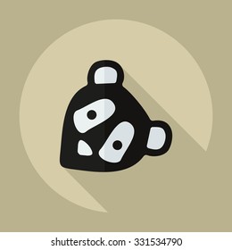 Flat modern design with shadow icons pandas