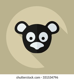 Flat modern design with shadow icons pandas